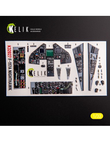 F-117A - Type 1 interior 3D decals for Trumpeter kit 
