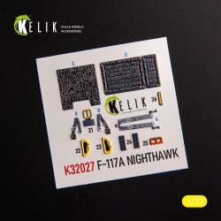 F-117A - Type 1 interior 3D decals for Trumpeter kit  2