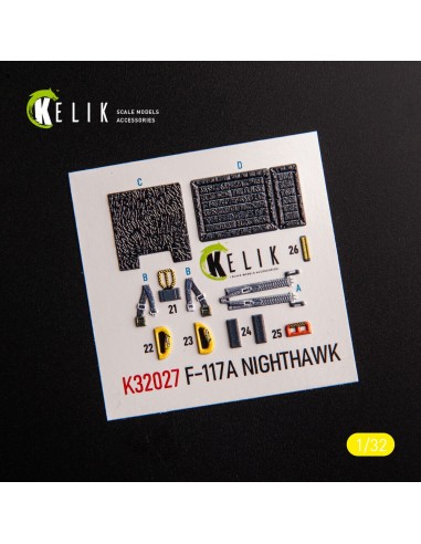 F-117A - Type 1 interior 3D decals for Trumpeter kit 