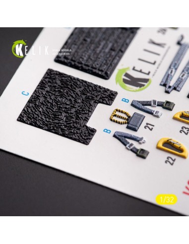 F-117A - Type 1 interior 3D decals for Trumpeter kit 