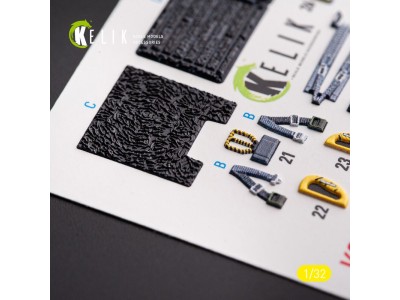 F-117A - Type 1 interior 3D decals for Trumpeter kit 