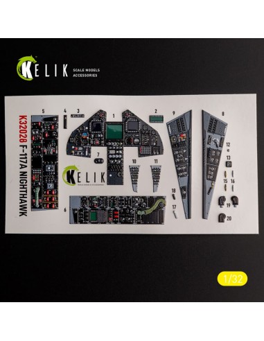 F-117A - Type 2 interior 3D decals for Trumpeter kit 