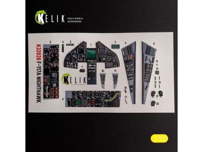 F-117A - Type 2 interior 3D decals for Trumpeter kit 
