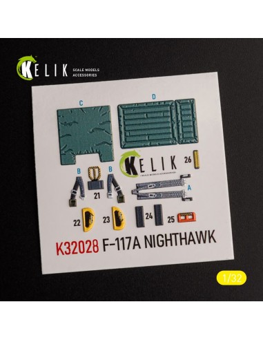 F-117A - Type 2 interior 3D decals for Trumpeter kit 