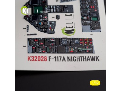 F-117A - Type 2 interior 3D decals for Trumpeter kit 