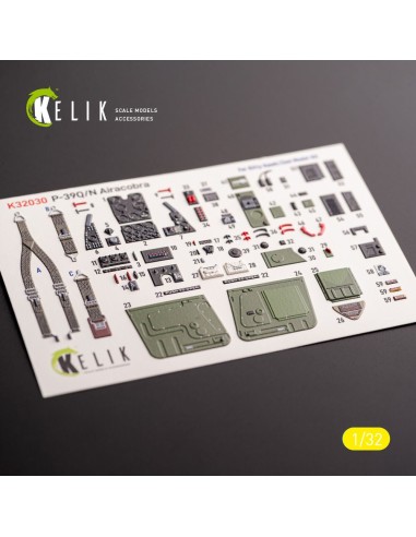 P-39Q/N - interior 3D decals for Kitty Hawk/Zimi models kit 
