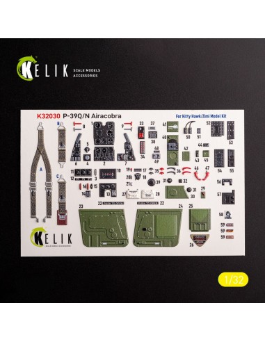 P-39Q/N - interior 3D decals for Kitty Hawk/Zimi models kit 