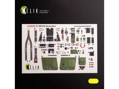 P-39Q/N - interior 3D decals for Kitty Hawk/Zimi models kit 