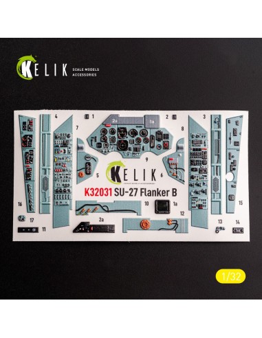 SU-27 - interior 3D decals for Trumpeter kit 