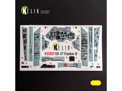 SU-27 - interior 3D decals for Trumpeter kit 