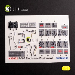 F-104 A/C - interior 3D decals for Italeri kit 