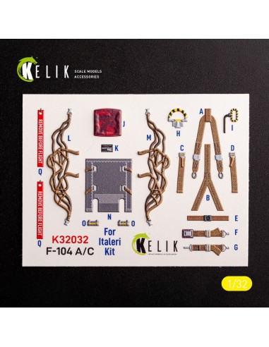F-104 A/C - interior 3D decals for Italeri kit 