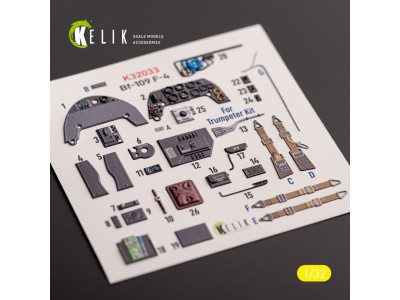 BF-109 F-4 - interior 3D decals for Trumpeter kit 