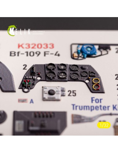BF-109 F-4 - interior 3D decals for Trumpeter kit 
