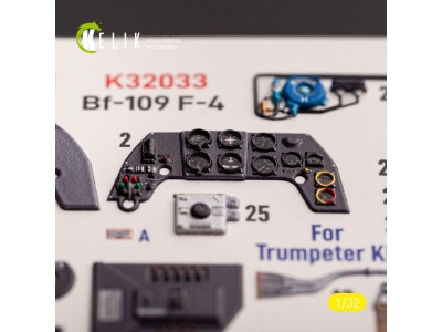 BF-109 F-4 - interior 3D decals for Trumpeter kit 