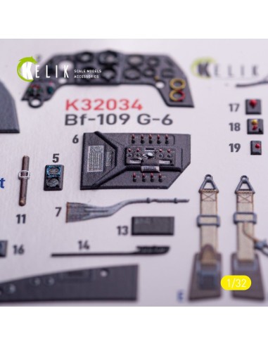 BF-109 G-6 - interior 3D decals for Trumpeter kit 