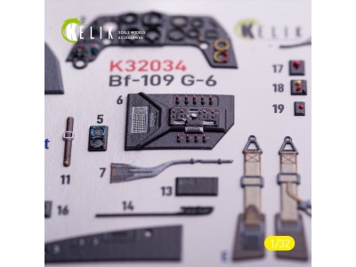BF-109 G-6 - interior 3D decals for Trumpeter kit 