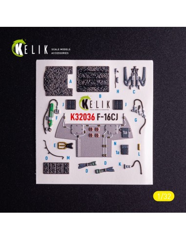 F-16CJ - interior 3D decals for Tamiya kit 