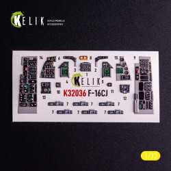 F-16CJ - interior 3D decals for Tamiya kit  2