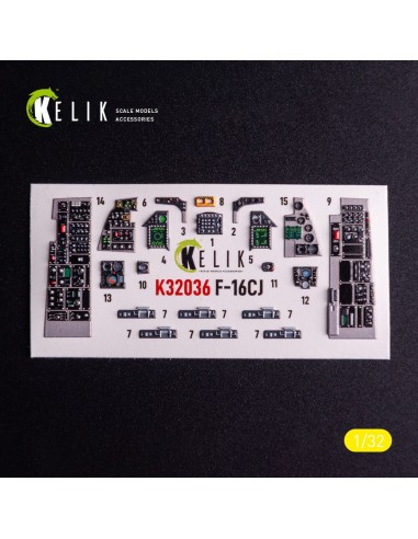 F-16CJ - interior 3D decals for Tamiya kit 