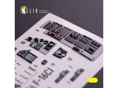 F-16CJ - interior 3D decals for Tamiya kit 