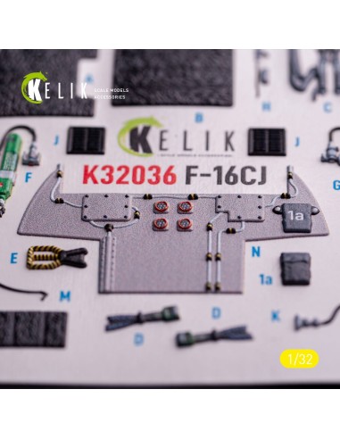F-16CJ - interior 3D decals for Tamiya kit 