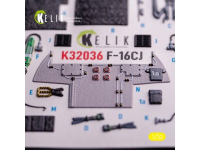 F-16CJ - interior 3D decals for Tamiya kit 