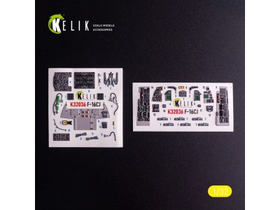 F-16CJ - interior 3D decals for Tamiya kit 