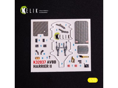 AV-8 Harrier - interior 3D decals for Trumpeter kit 