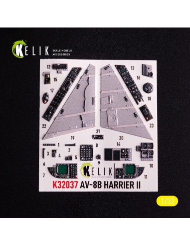 AV-8 Harrier - interior 3D decals for Trumpeter kit 