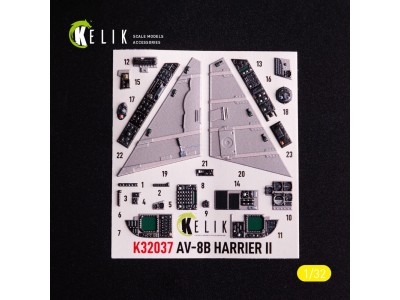 AV-8 Harrier - interior 3D decals for Trumpeter kit 