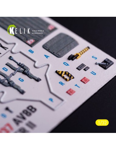 AV-8 Harrier - interior 3D decals for Trumpeter kit 