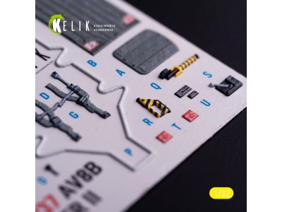 AV-8 Harrier - interior 3D decals for Trumpeter kit 