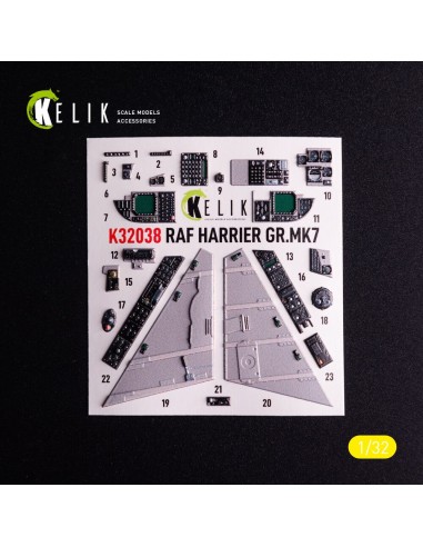 GR.MK7 Harrier - interior 3D decals for Trumpeter kit 