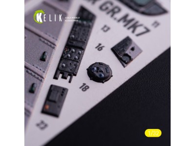 GR.MK7 Harrier - interior 3D decals for Trumpeter kit 