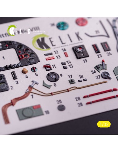 Spitfire Mk VIII - interior 3D decals for Tamiya kit 