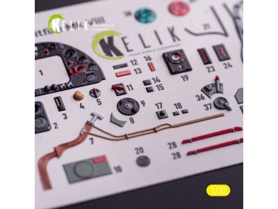 Spitfire Mk VIII - interior 3D decals for Tamiya kit 