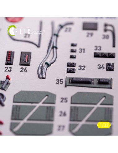 Spitfire Mk VIII - interior 3D decals for Tamiya kit 