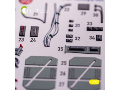 Spitfire Mk VIII - interior 3D decals for Tamiya kit 