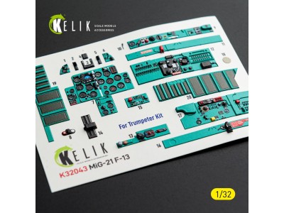 MiG-21 F-13 - interior 3D decals for Trumpeter kit 