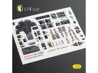 Bf-110D - interior 3D decals for Dragon/Hobby 2000 kit 