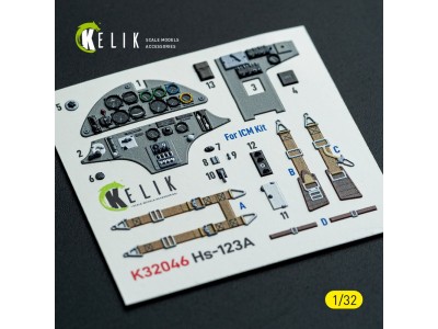 Hs-123A-1 - interior 3D decals for ICM kit 