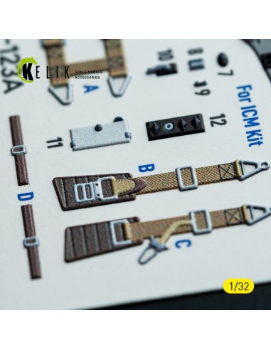 Hs-123A-1 - interior 3D decals for ICM kit 