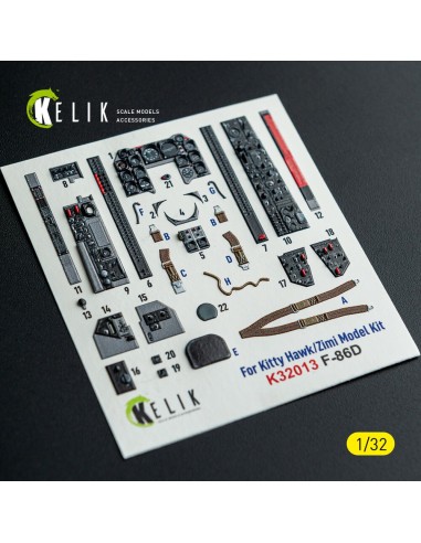 F-86D - interior 3D decals for Kitty Hawk/Zimi models kit 