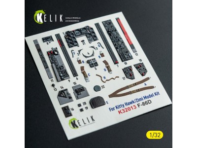 F-86D - interior 3D decals for Kitty Hawk/Zimi models kit 