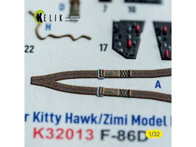 F-86D - interior 3D decals for Kitty Hawk/Zimi models kit 