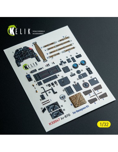 Ju-87G - interior 3D decals for Hasegawa kit 