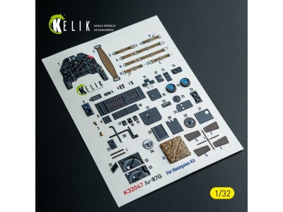 Ju-87G - interior 3D decals for Hasegawa kit 