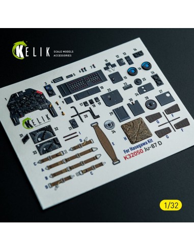 Ju-87D - interior 3D decals for Hasegawa kit 