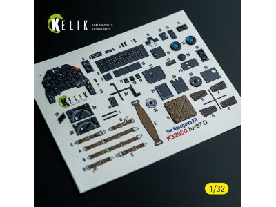 Ju-87D - interior 3D decals for Hasegawa kit 